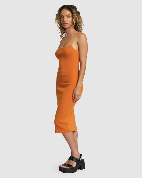 GOLDEN OCHRE WOMENS CLOTHING RVCA DRESSES - AVJKD00173-NLZ0