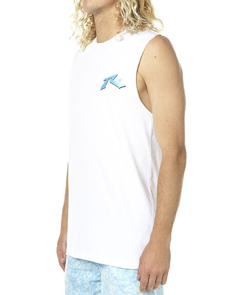 WHITE MENS CLOTHING RUSTY SINGLETS - MSM0186WH1