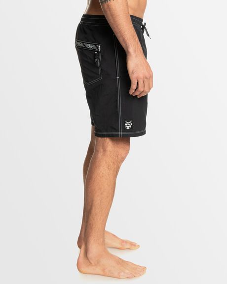 BLACK MENS CLOTHING QUIKSILVER BOARDSHORTS - AQYJV03185-KVJ0