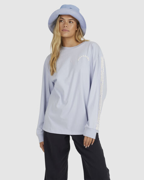 CLOUD BLUE WOMENS CLOTHING BILLABONG TEES - UBJZT00263-BZK0