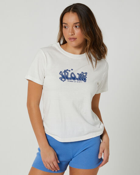 WASHED WHITE WOMENS CLOTHING MISFIT TEES - MT121000WHT
