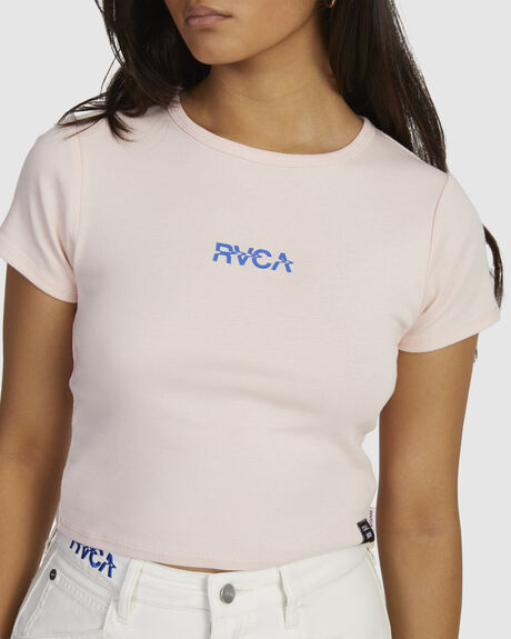 BLUSH WOMENS CLOTHING RVCA T-SHIRTS + SINGLETS - UVJKT00181-MCD0