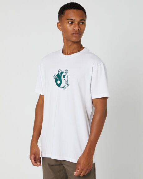 WHITE MENS CLOTHING GLOBE GRAPHIC TEES - GB02330001WHITE
