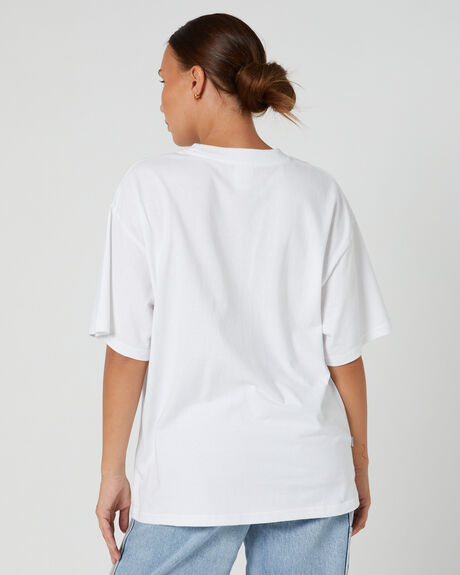 WHITE WOMENS CLOTHING MISFIT T-SHIRTS + SINGLETS - MT124W1006-WHT
