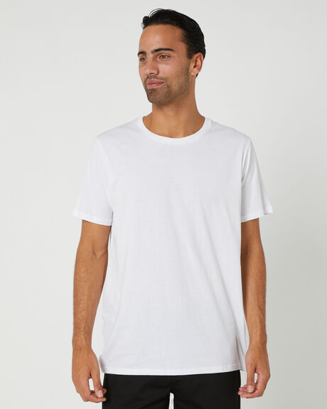 WHITE MENS CLOTHING ACADEMY BRAND T-SHIRTS + SINGLETS - BA333WHT