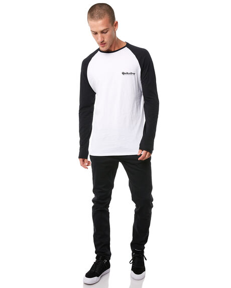 WHITE BLACK MENS CLOTHING QUIKSILVER GRAPHIC TEES - EQYZT04873XWWK