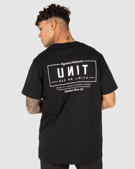 BLACK MENS CLOTHING UNIT T-SHIRTS + SINGLETS - 233110005-BLACK