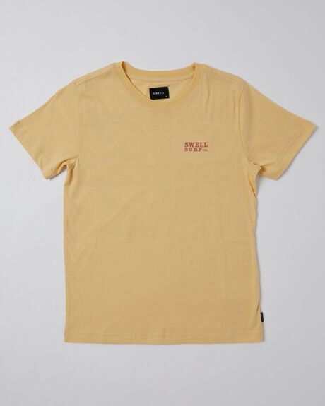 YELLOW KIDS YOUTH BOYS SWELL T-SHIRTS + SINGLETS - SWBS24300YLW