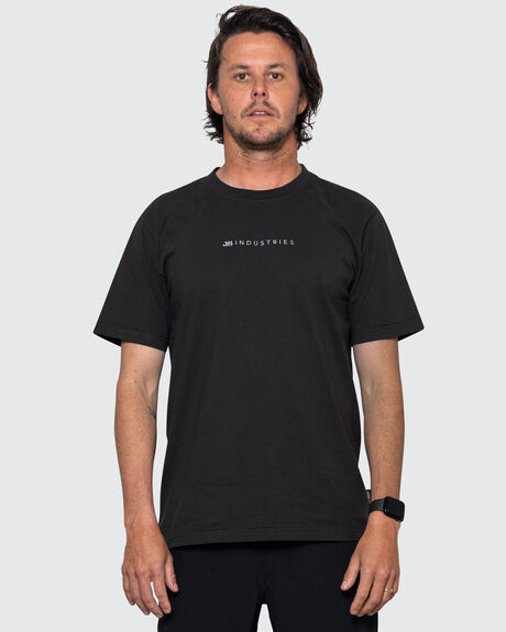 BLACK MENS CLOTHING JS INDUSTRIES GRAPHIC TEES - JSCTT1