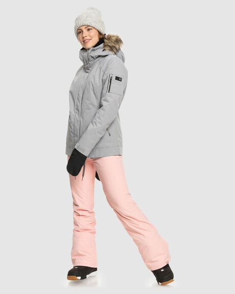 HEATHER GREY SNOW WOMENS ROXY SNOW JACKET - ERJTJ03367-SJEH