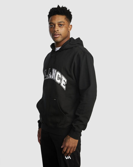 BLACK MENS CLOTHING RVCA HOODIES - AVYFT00299-BLK