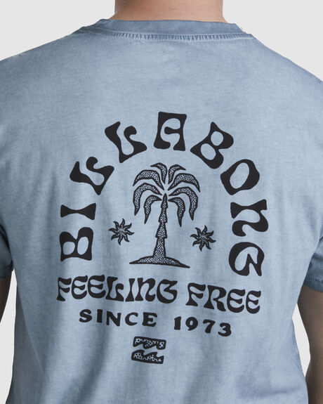 WASHED BLUE MENS CLOTHING BILLABONG T-SHIRTS + SINGLETS - UBYZT00421-WBL
