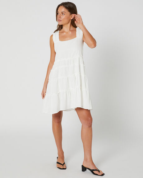 WHITE WOMENS CLOTHING GIRL AND THE SUN DRESSES - GS863DWHT
