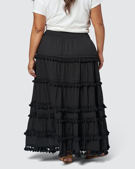 BLACK WOMENS CLOTHING THE POETIC GYPSY SKIRTS - CPAW24070001-10
