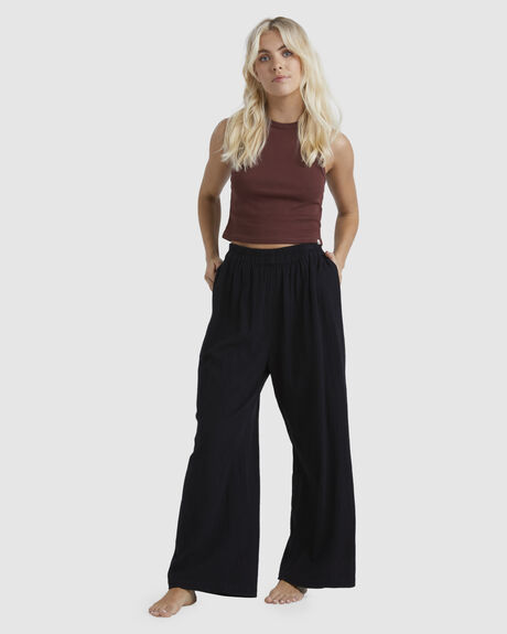 BLACK WOMENS CLOTHING BILLABONG PANTS - UBJNP00116-BLK
