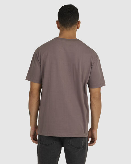 DARK PLUM MENS CLOTHING RVCA GRAPHIC TEES - UVYZT00428-PNM0