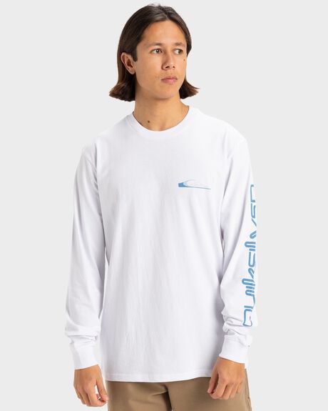 WHITE MENS CLOTHING QUIKSILVER T-SHIRTS + SINGLETS - UQYZT05340-WBB0