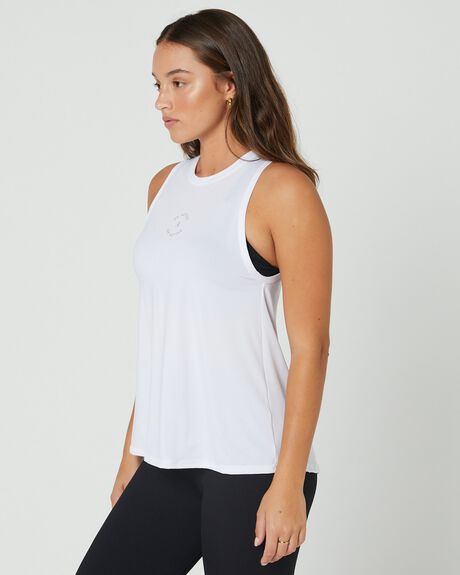 WHITE WOMENS ACTIVEWEAR DK ACTIVE TOPS - DK11-005-WHT-XS