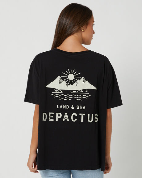 BLACK WOMENS CLOTHING DEPACTUS T-SHIRTS + SINGLETS - DEWW24307.BLK