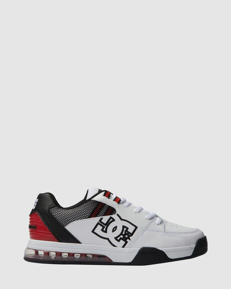 WHITE BLACK RED MENS FOOTWEAR DC SHOES SNEAKERS - ADYS200075-XWKR