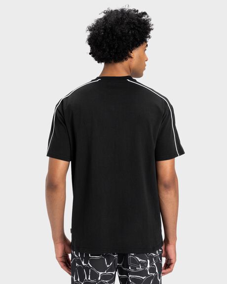BLACK MENS CLOTHING QUIKSILVER T-SHIRTS + SINGLETS - UQYKT03299-KVJ0