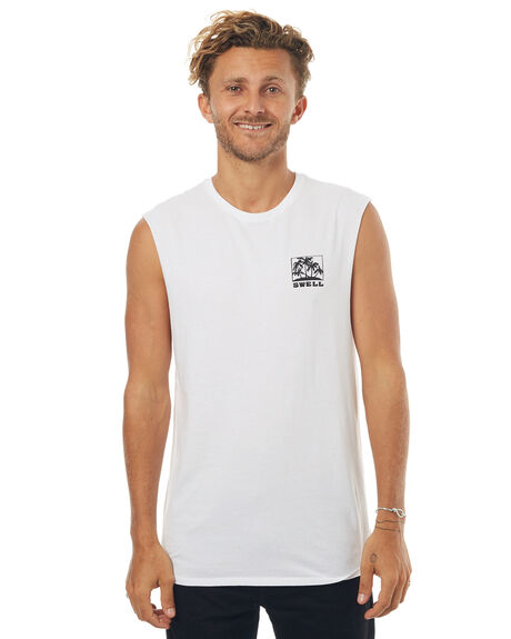 WHITE MENS CLOTHING SWELL SINGLETS - S5171271WHT