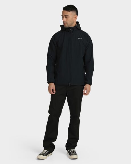 BLACK MENS CLOTHING RVCA JACKETS - UVYJK00108-BLK