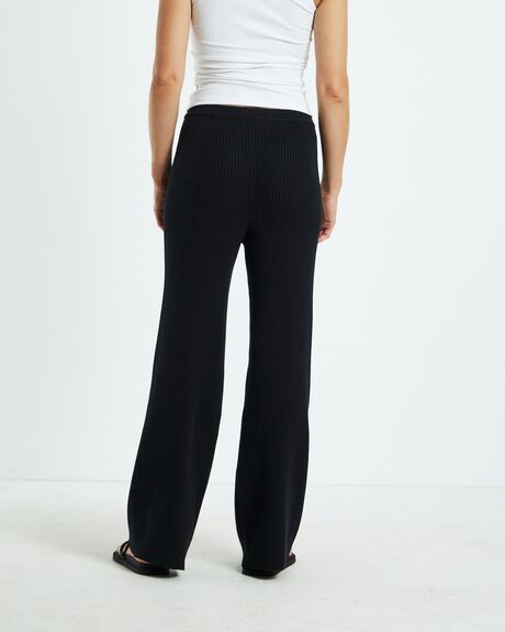 BLACK WOMENS CLOTHING SUBTITLED PANTS - 52455200023