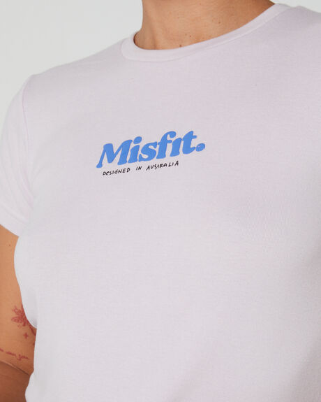 LIGHT MAUVE WOMENS CLOTHING MISFIT T-SHIRTS + SINGLETS - MT124W1008-MAUV