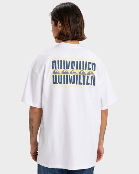 WHITE MENS CLOTHING QUIKSILVER T-SHIRTS + SINGLETS - UQYZT05515-WBB0