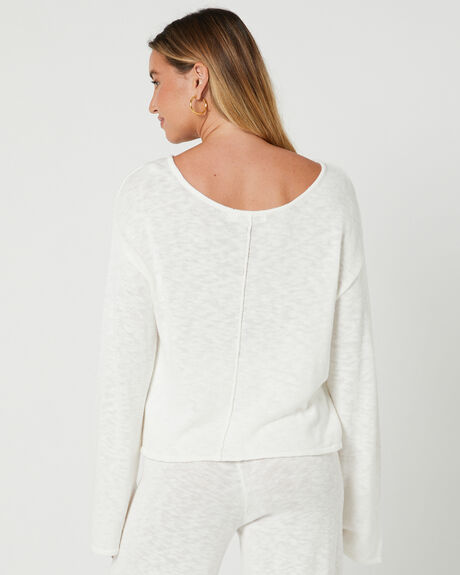 WHITE WOMENS CLOTHING THE HIDDEN WAY KNITS + CARDIGANS - HWWW24813.WHT