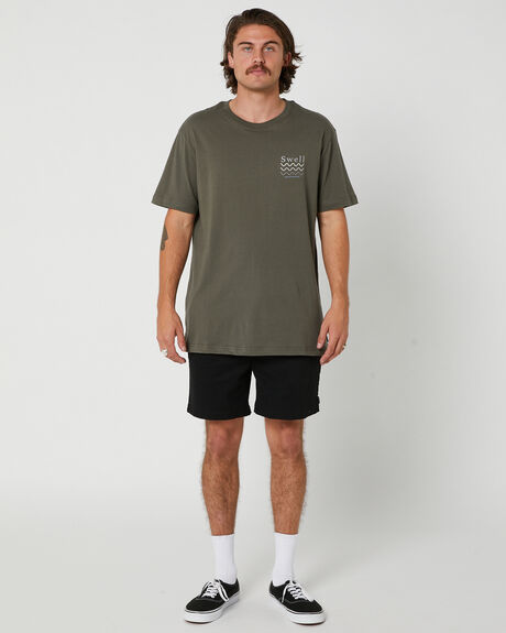 BLACK MENS CLOTHING SWELL SHORTS - SWMS23217BLK
