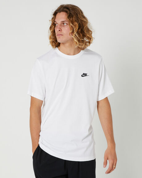 WHITE BLACK MENS CLOTHING NIKE T-SHIRTS + SINGLETS - AR4997-101