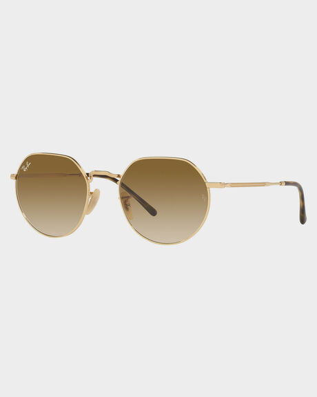 GOLD CLEAR BROWN MENS ACCESSORIES RAY-BAN SUNGLASSES - 0RB3565151