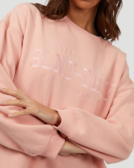 PALE PINK WOMENS CLOTHING SILENT THEORY JUMPERS - 6014051.PPNK