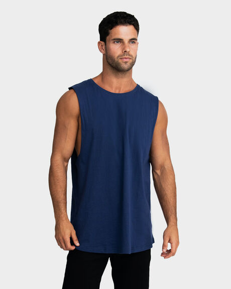 BLUE MENS CLOTHING ONEBYONE SINGLETS + TANKS - OBO-1036-S