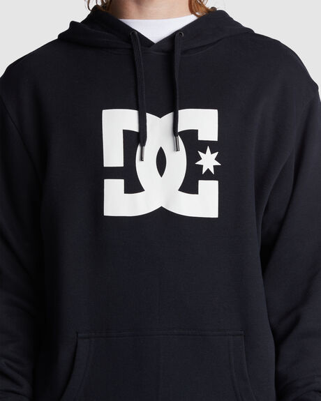 BLACK MENS CLOTHING DC SHOES HOODIES - ADYSF03099-KVJ0