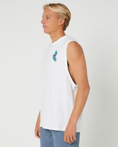 WHITE MENS CLOTHING SANTA CRUZ SINGLETS + TANKS - SM3220403WHT