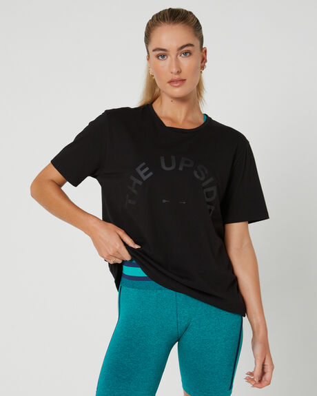 BLACK WOMENS CLOTHING THE UPSIDE TEES - USW020030BLK
