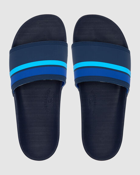 BLUE MENS FOOTWEAR QUIKSILVER SLIDES - AQYL100867-BYJ3