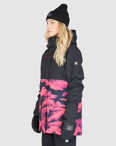 CRAZY PINK CLOUDS SNOW WOMENS DC SHOES SNOW JACKET - ADJTJ03031-XMMK