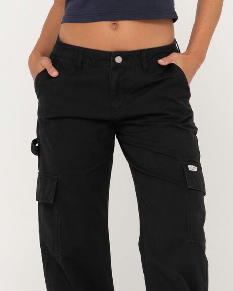 VINTAGE BLACK WOMENS CLOTHING RUSTY PANTS - P24-PAL1401-VBL-10