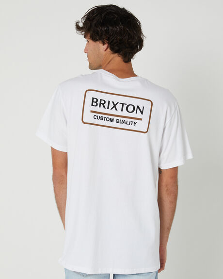 WHITE MENS CLOTHING BRIXTON GRAPHIC TEES - 16616WHBKB