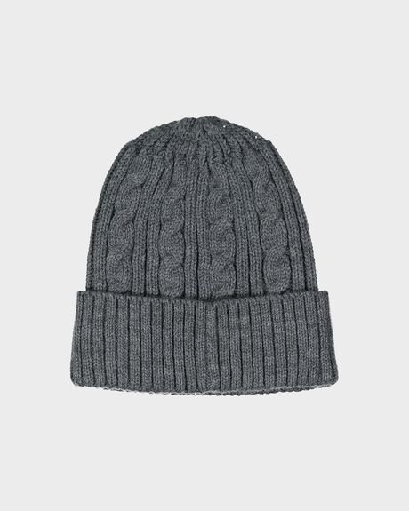 CHARCOAL HEATHER MENS ACCESSORIES QUIKSILVER HEADWEAR - UQMHA03045-KTAH