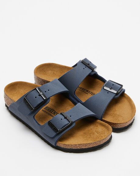 NUBUCK NAVY KIDS YOUTH BOYS BIRKENSTOCK SLIDES + THONGS - 552903