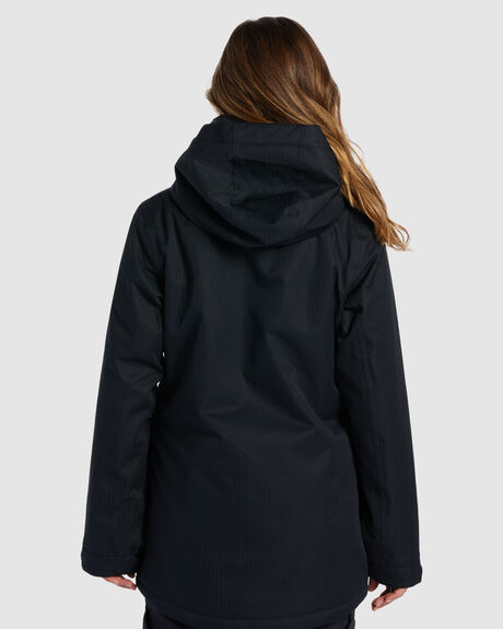 BLACK SNOW WOMENS DC SHOES SNOW JACKET - ADJTJ03037-KVJ0