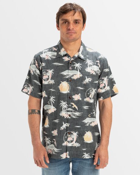 BLACK DNA DESTINATION ISLANDS MENS CLOTHING QUIKSILVER SHIRTS - AQYWT03400-KVJ9