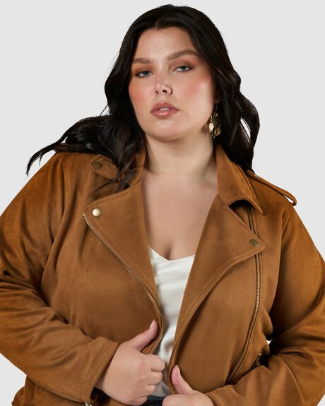 TAN WOMENS CLOTHING THE POETIC GYPSY COATS + JACKETS - CPAW24205001-10