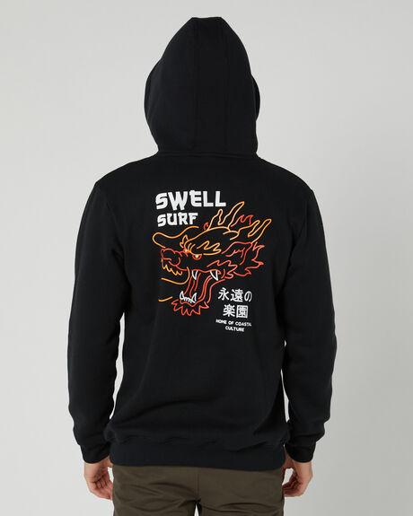 BLACK MENS CLOTHING SWELL HOODIES - S5231443BLK