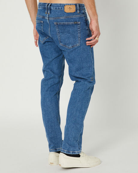 HIGHWAY BLUE MENS CLOTHING THRILLS JEANS - TDP-419EHW